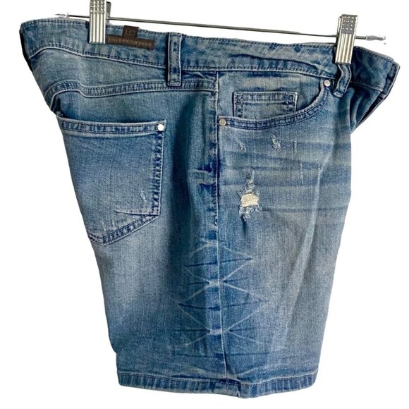 LC Lauren Conrad Distressed Denim Jean Shorts Size 4 - Picture 5 of 9
